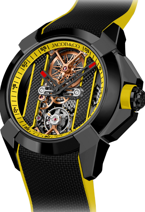 Fake Jacob & Co Epic X Bridges Black Steel Yellow EX120.11.AH.AB.ABRUA watch